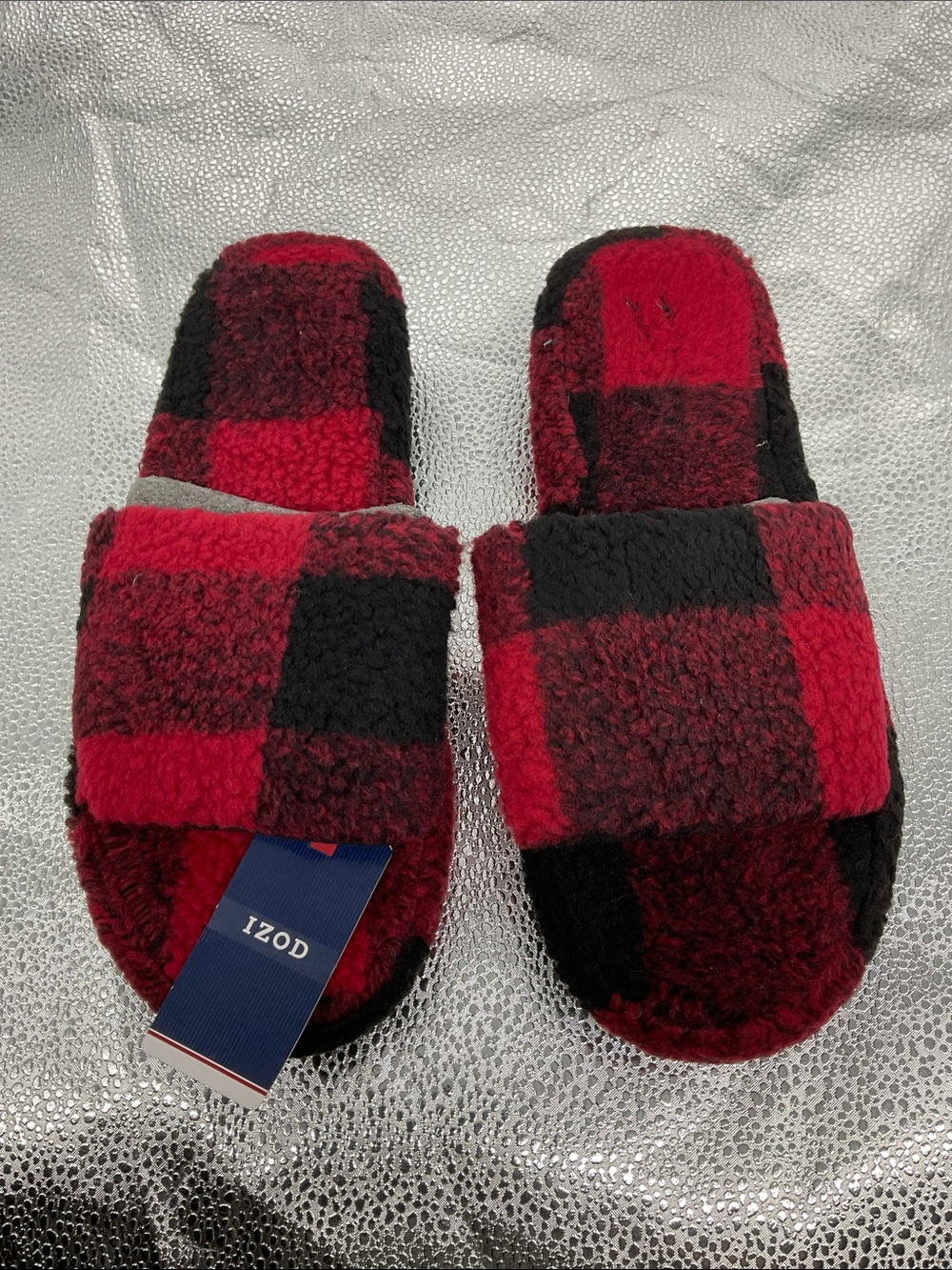 IZOD Men's Buffalo Plaid Slippers - New
